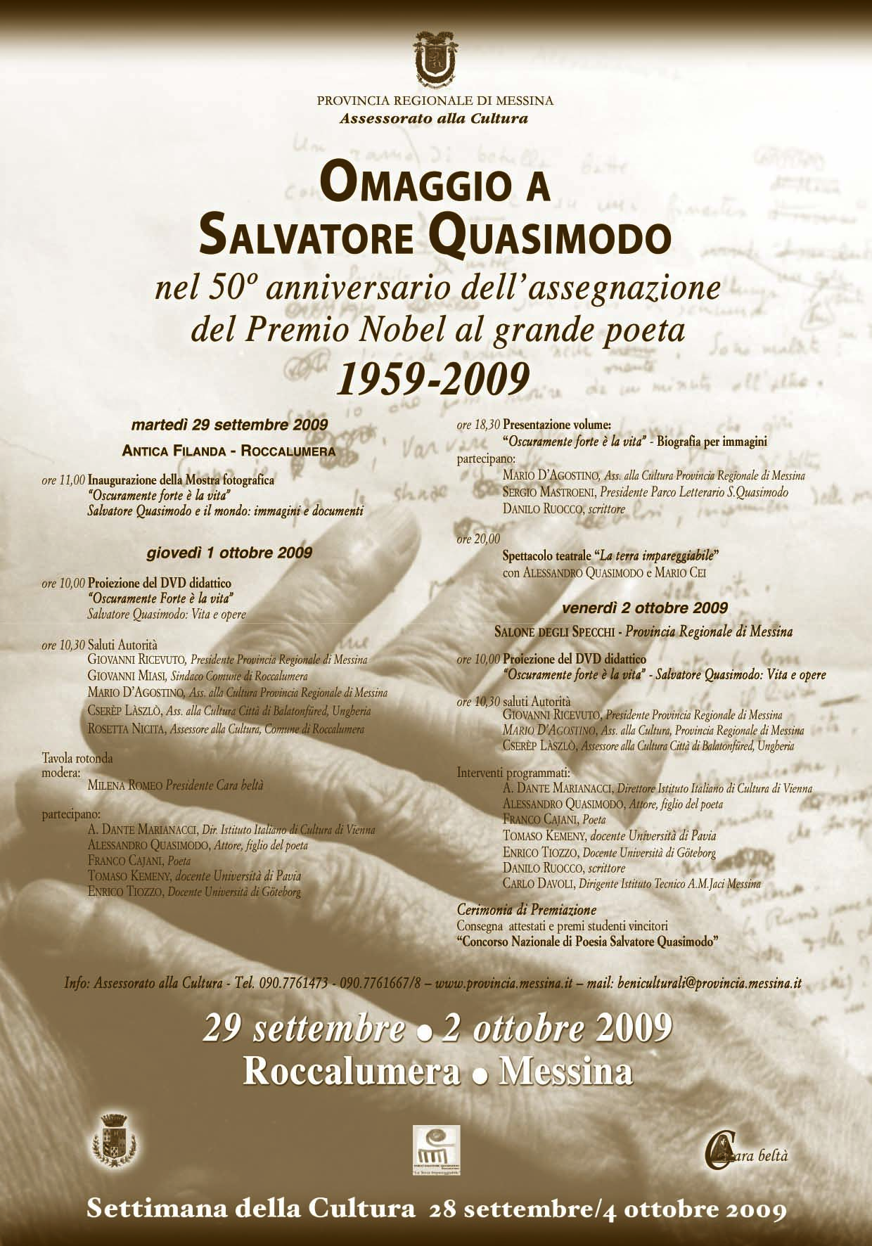 Omaggio a Salvatore Quasimodo